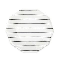 Black and White Striped Plates - 8 Pack S4136 - Pretty Day