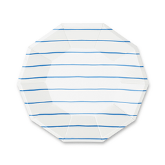 Frenchie Blue Striped Plates- Large S9200 - Pretty Day