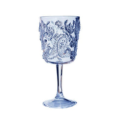Blue Acrylic Paisley Wine Glass S6031 - Pretty Day