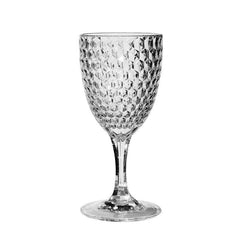 Clear Acrylic Diamond Cut Wine Glass S5008 - Pretty Day