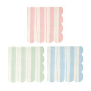 Pastel Stripe Paper Napkins- Large 16pk S1011 - Pretty Day