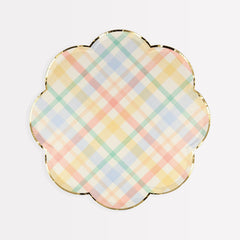 Pastel Plaid Paper Plates - Small - Pretty Day