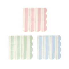 Pastel Stripe Paper Napkins- Small 16pk S0087 - Pretty Day