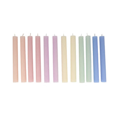 Pastel Tapered Dinner Table Candles - Pretty Day