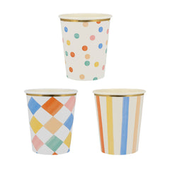 Colorful Pattern Party Cups- 8pk - Pretty Day