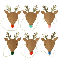 Reindeer Honeycomb Nose Party Hats M1117 - Pretty Day