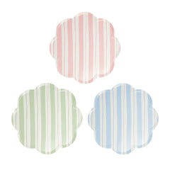 Pastel Stripe Paper Dinner Plates - Small 8pk S1046 - Pretty Day