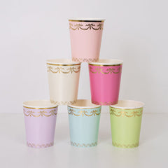 Pastel Multicolored Ladurée Paris Paper Cups (x 8) - Pretty Day