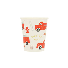 Fire Truck Firefighter Party Cups 8pk S9237 - Pretty Day