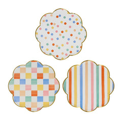 Colorful Pattern Party Side Plates 8pk S2175 - Pretty Day