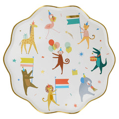 Animal Parade Party Plates- Large- 8pk S7036 - Pretty Day