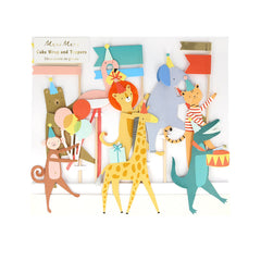 Animal Parade Cake Toppers & Cake Wrap - Pretty Day
