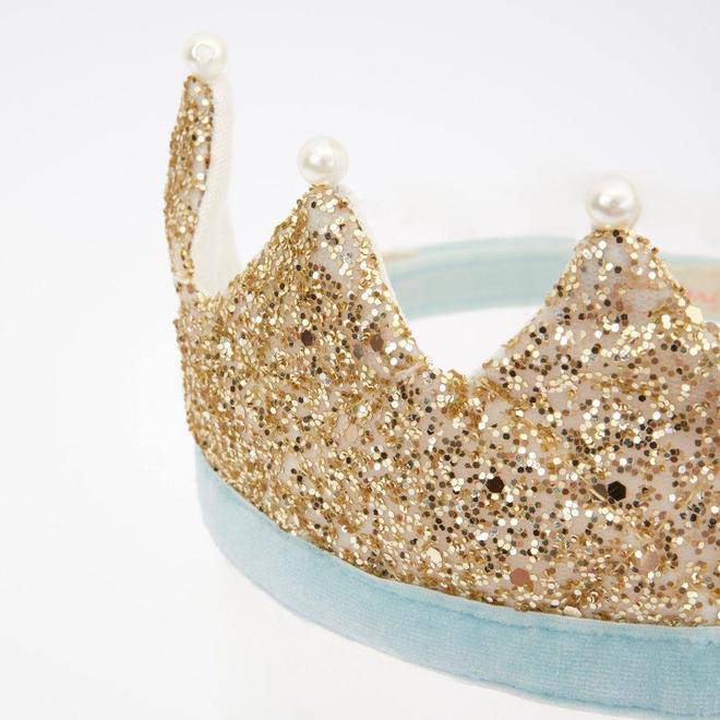 gold dress up accessories Meri Meri Gold & Pearl Party Crown