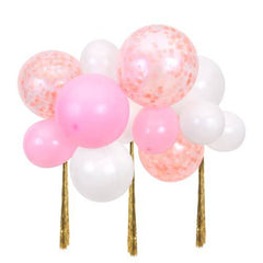 Pink Confetti Balloon Cloud Kit Backdrop S2074 - Pretty Day