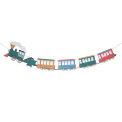 Train Party Banner Garland S0002 - Pretty Day