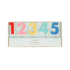 Meri Meri Rainbow Numbers Reusable Acrylic Cake Toppers S2171 - Pretty Day