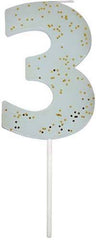 Meri Meri - Blue Number 3 Candle S2192 - Pretty Day