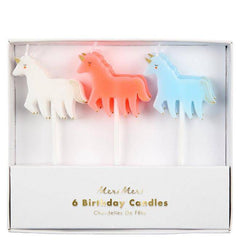 Meri Meri Unicorn Birthday Candles - 6 Pack S2072 - Pretty Day