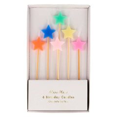 Multicolor Star Birthday Candles S2054 - Pretty Day