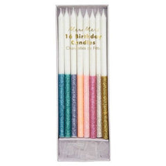 Multicolored Glitter Dipped Candles  S4097 - Pretty Day