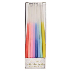 Pastel Rainbow Dipped Tapered  Candles - 16 pack  S3146 - Pretty Day