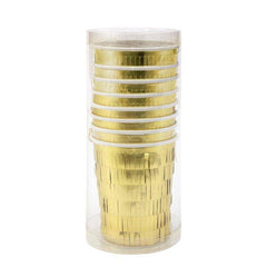 Gold Fringe Party Cups S1123 - Pretty Day