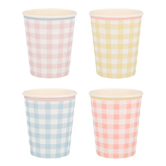 Meri Meri Pastel Gingham Paper Party Cups  S0063 - Pretty Day