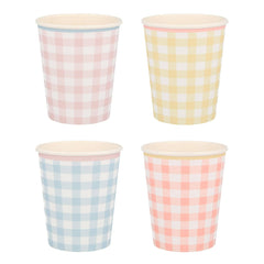 Meri Meri Pastel Gingham Paper Party Cups  S0063 - Pretty Day