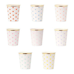 Meri Meri Valentne's Day Heart Paper Party Cups S1215 - Pretty Day
