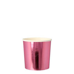 Metallic Pink Foil Short Tumbler Cup S0092 S0093 S0094 S0095 S0096 S0097 - Pretty Day