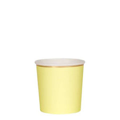 Pale Yellow Pastel Short Tumbler Cups S0106 - Pretty Day