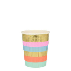 Pastel Fringe Paper Party Cups - 8 pack S9281 - Pretty Day
