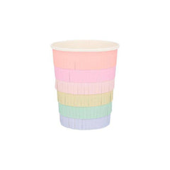 Rainbow Sun Pastel Fringe Cups - Set of 8 S9104 - Pretty Day