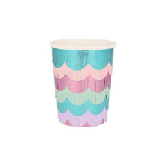 Scalloped Mermaid Fringe Paper Party Cups S8127 S9025 - Pretty Day