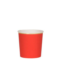 Small Red Glossy Short Cups - 8 pack  S3162 - Pretty Day