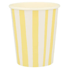 Yellow Stripe Cups (x 8) S7144 - Pretty Day