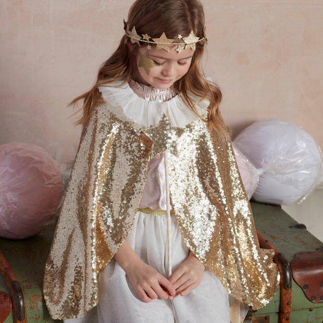 Gold Princess Dress Up Cape and Wand Gold Princess Dress Up Cape and Wand