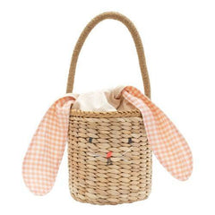 Meri Meri Heirloom Woven Straw Easter Bunny Basket S9161 - Pretty Day
