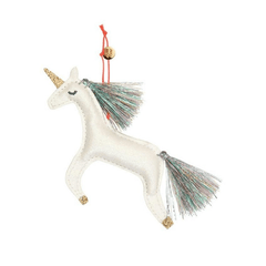 Meri Meri Unicorn Glitter Fabric Christmas Tree Decoration M1064 - Pretty Day