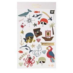 Large Pirate Temporary Tattoo Sheets S2116 - Pretty Day