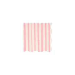 Pink Striped Paper Party Napkins- Small - 16pk S2120 - Pretty Day