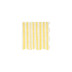 Yellow Striped Paper Party Napkins- Small- 16pk S9066 - Pretty Day