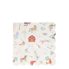 On The Farm Barnyard Large Napkins - 20 pack  S9272 - Pretty Day
