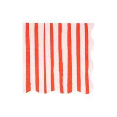 Red Striped Paper Party Napkins- Large - 16pk S9039 - Pretty Day
