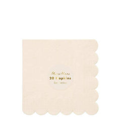 Simply Eco Friendly Cream Ivory Party Napkins - Large - 20 pack S2184 - Pretty Day