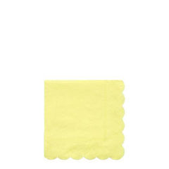 Small Pale Yellow Pastel Scalloped Edge Napkins- 20 pack S1063 - Pretty Day