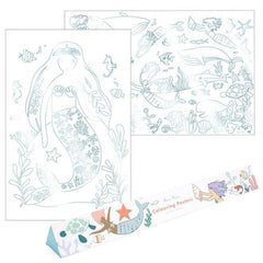 2 Pack - Mermaid Coloring Poster Set S3001 - Pretty Day