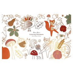 Thanksgiving Harvest Coloring Placemats 8pk M1058 - Pretty Day