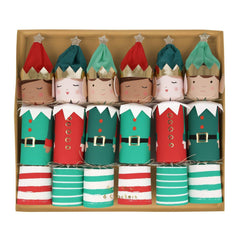 Elf Christmas Crackers - 6 Pack M1121 - Pretty Day