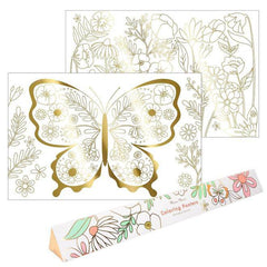 Meri Meri - Butterfly and Flowers Coloring Posters - 2 Pack S3040 - Pretty Day